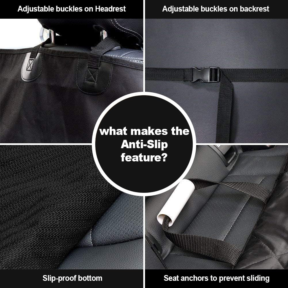 Dog Seat Cover Cars Trucks Suvs, Thick 600D Waterproof Pet Car Seat Cover Dog, Heavy Duty & Wear-Resistant Durable Nonslip Backing with Side Flaps, Scratchproof Dog Front Seat Cover