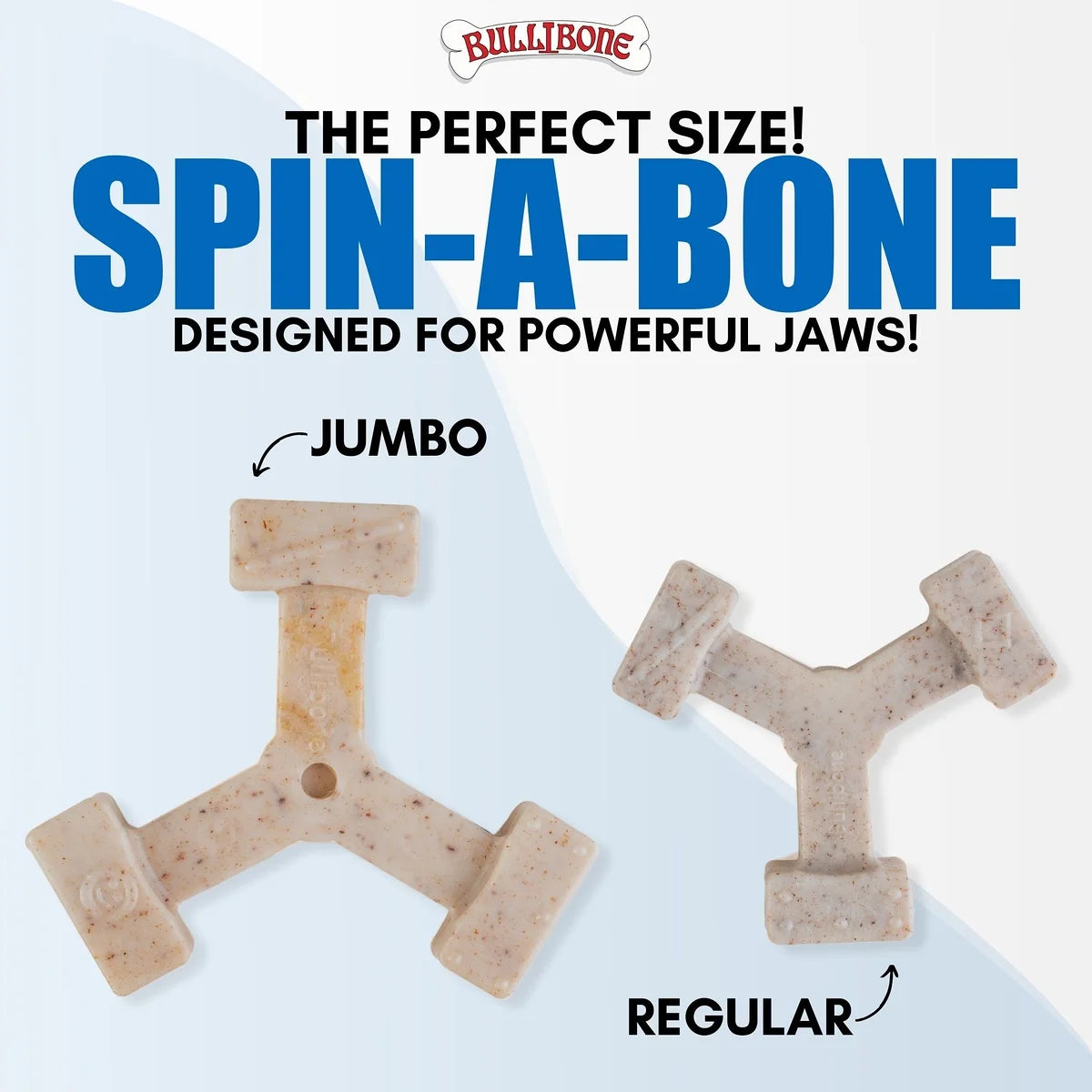 Spin-A-Bone: Spinning Nylon Dog Chew Toy Made with Real Bacon