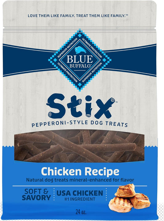 Stix Pepperoni-Style Dog Treats Made with Natural Ingredients, Chicken Recipe, 24-Oz. Bag