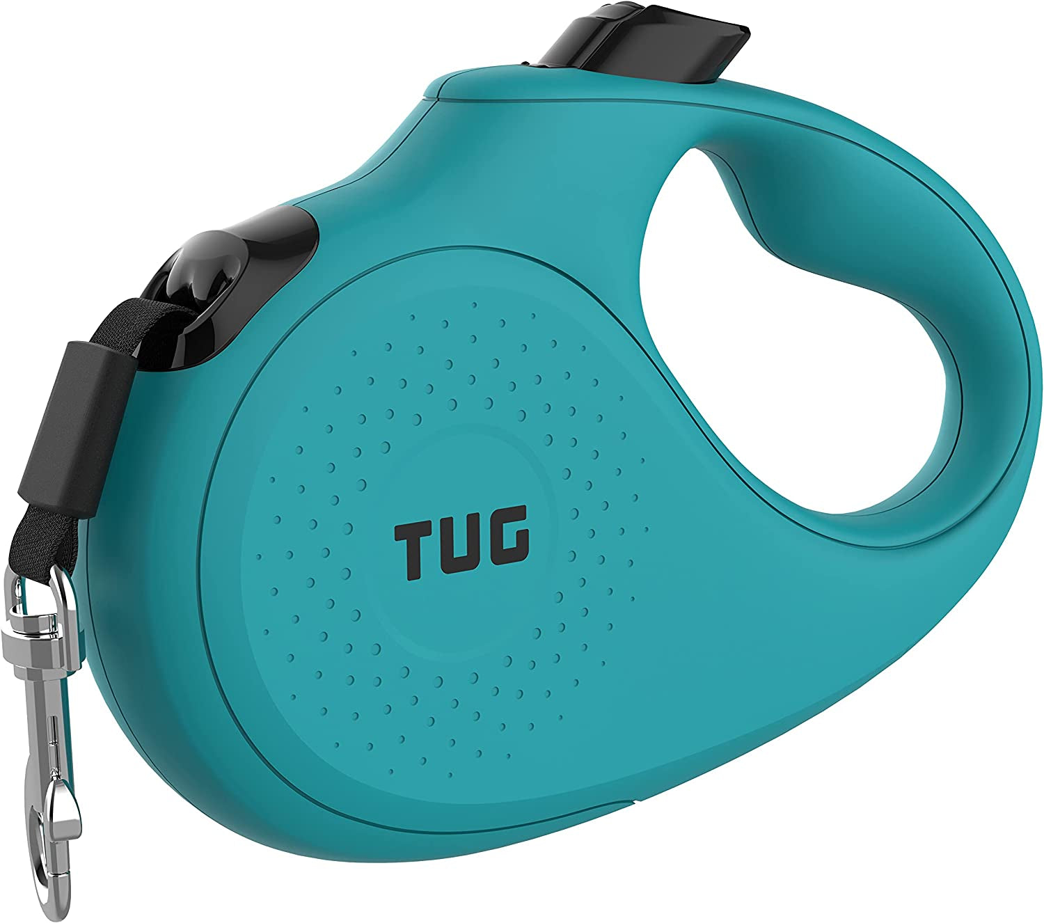 Monochrome 360° Tangle-Free Retractable Dog Leash | 16 Ft Strong Nylon Tape (Small, Aqua)